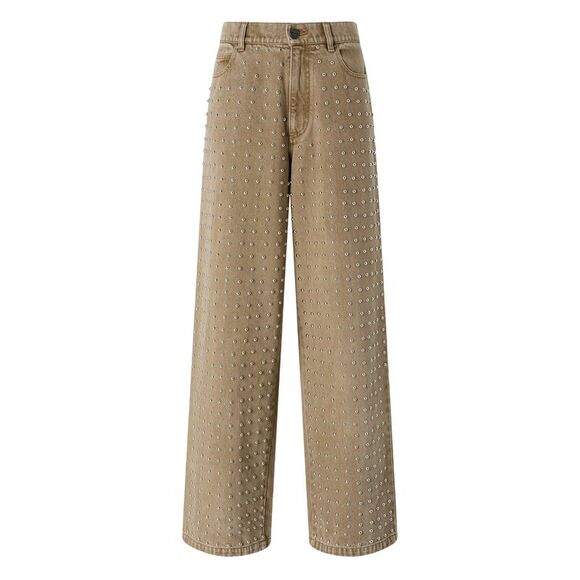 Pinko Neutrals Denim - Wide-Leg Jeans Women